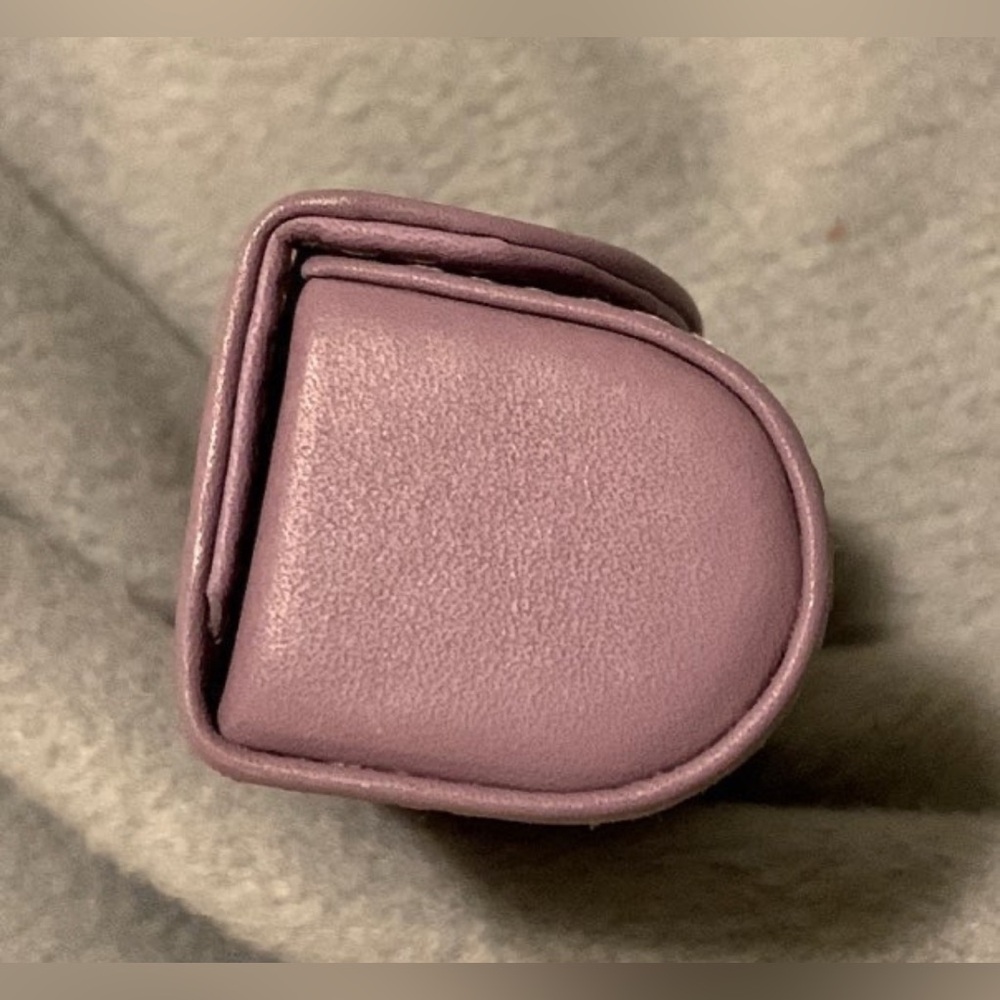 RARE Vintage NWOT COACH Lilac Purple Leather Lipstick Case with Cosmetic Mirror - Picture 9 of 14